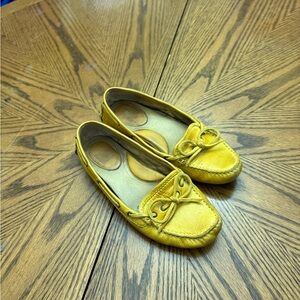 Frye Mustard Leather Loafers